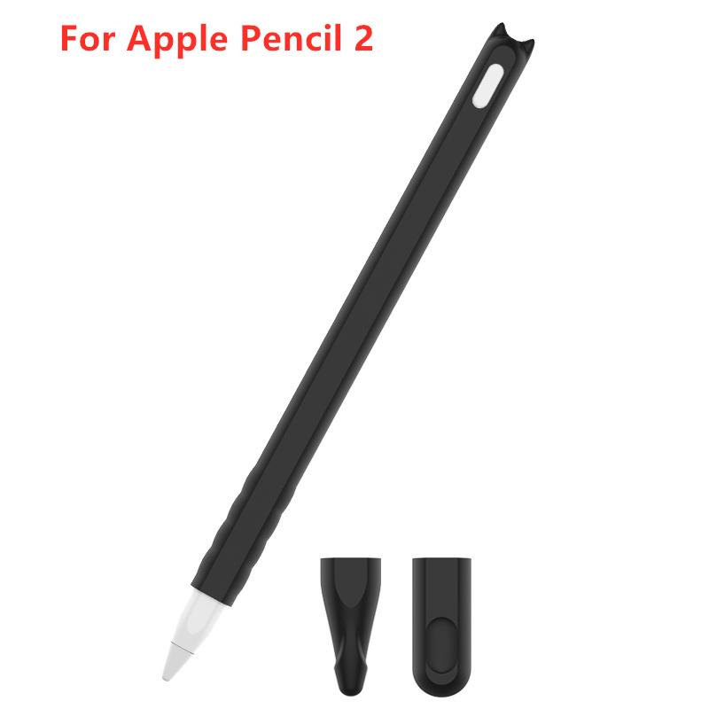 Soft Silicone Case For Apple Pencil 2 generation Pen Case Ipad Stylus Anti-drop And Non-slip Protective Shell Cover Accessories