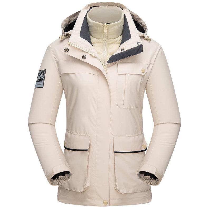 Autumn and Winter Jacket Three-in-one Two-piece Velvet Liner Wind Shield and Water Repellent Outdoor Activity Mountaineering Jacket