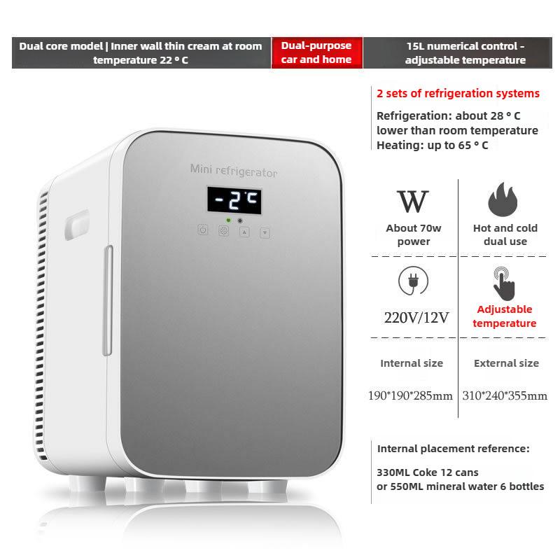 Large Capacity Car Refrigerator Portable Car Home Dual-use Mini Fridge Student Dormitory Small Freezer