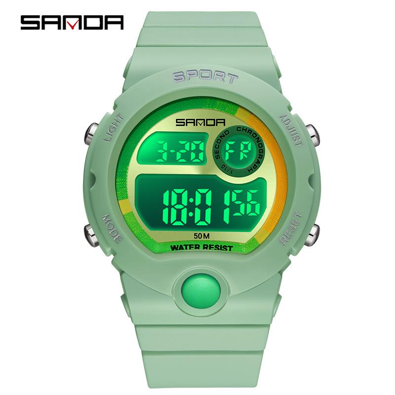Sanda Men s Stylish Multi-Functional Electronic Outdoor Waterproof Wristwatch