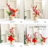 Holiday Tabletop Christmas Tree With Festive Flowers For Christmas Party Decor