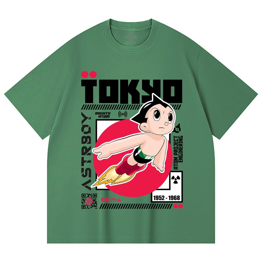 230 g/m² 100% Baumwolle Astro Boy V2 Druck Unisex Schweres Baumwoll-T-Shirt
