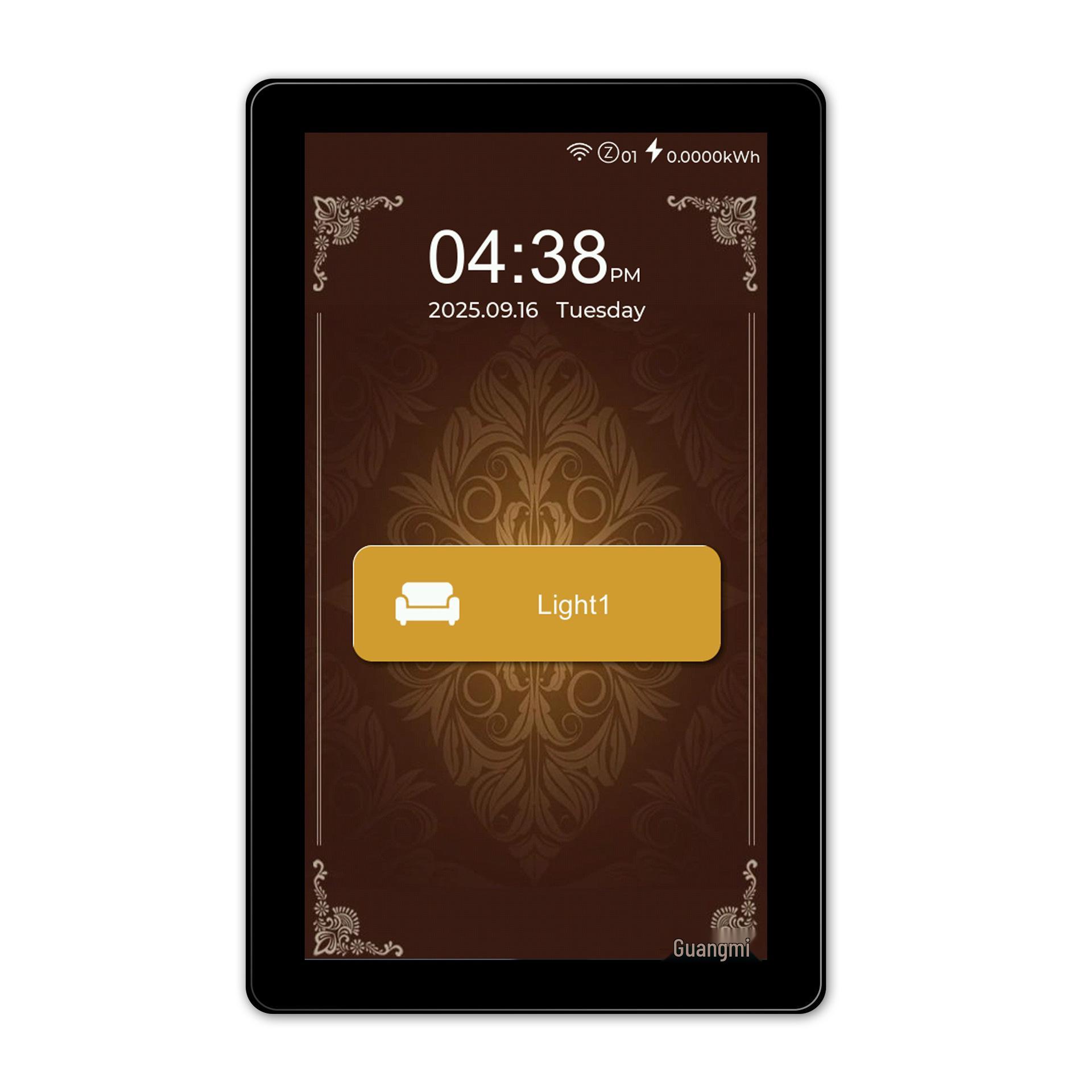Graffiti Smart 5  US Standard Full Screen Switch: 1/2/3/4 Gang + Curtain Control WiFi US Black 110V