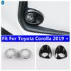 Fit For Toyota Corolla  - 2025 Chrome / Carbon Fiber Auto Front Fog Lights Foglight Lamps Ring Decor Cover Trim Accessories