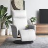 VidaXL Recliner Massage Chair Footrest White Faux Leather 356558