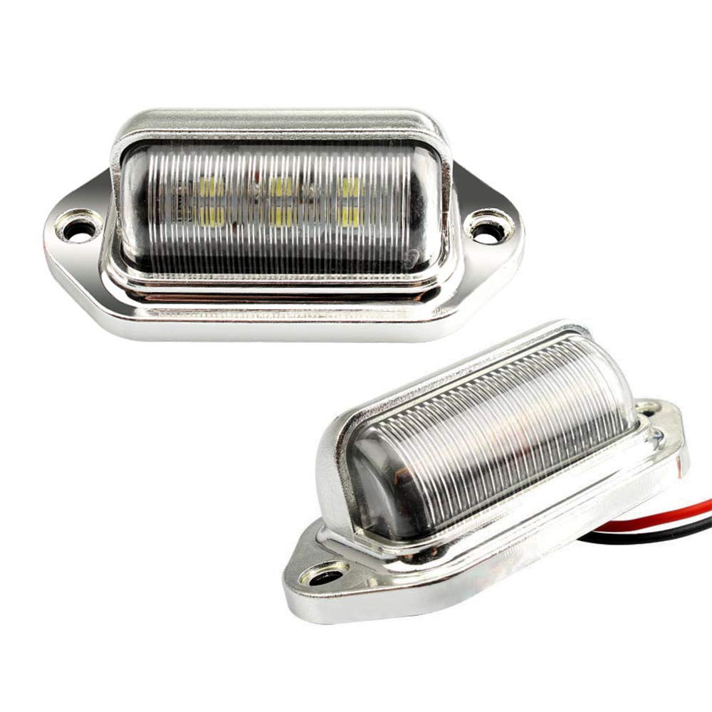 KYOUDEN LED License Plate Lamp, Small, Universal LED License Plate Light, and 24V,