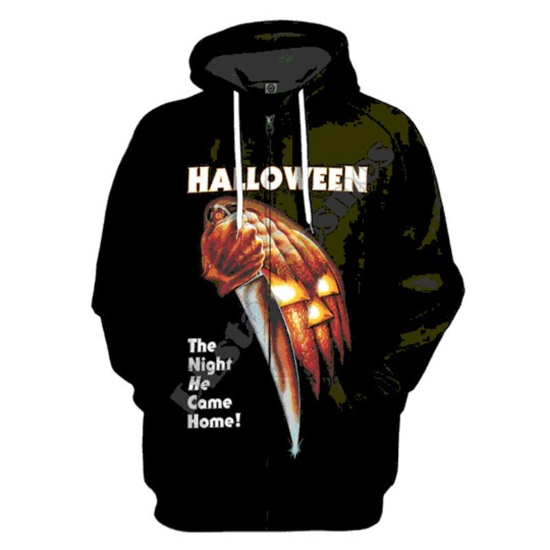 Fashionable 3D Digital Printed Long-sleeved Top Loose Casual Zipper Hoodie