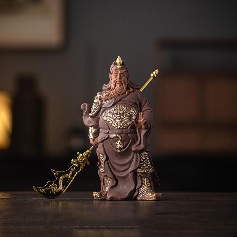 

керамика Бог Богатства Гуань Гун скульптуры и Статуя китайская характеристика Дом Комната Офис Настольное украшение и аксессуары