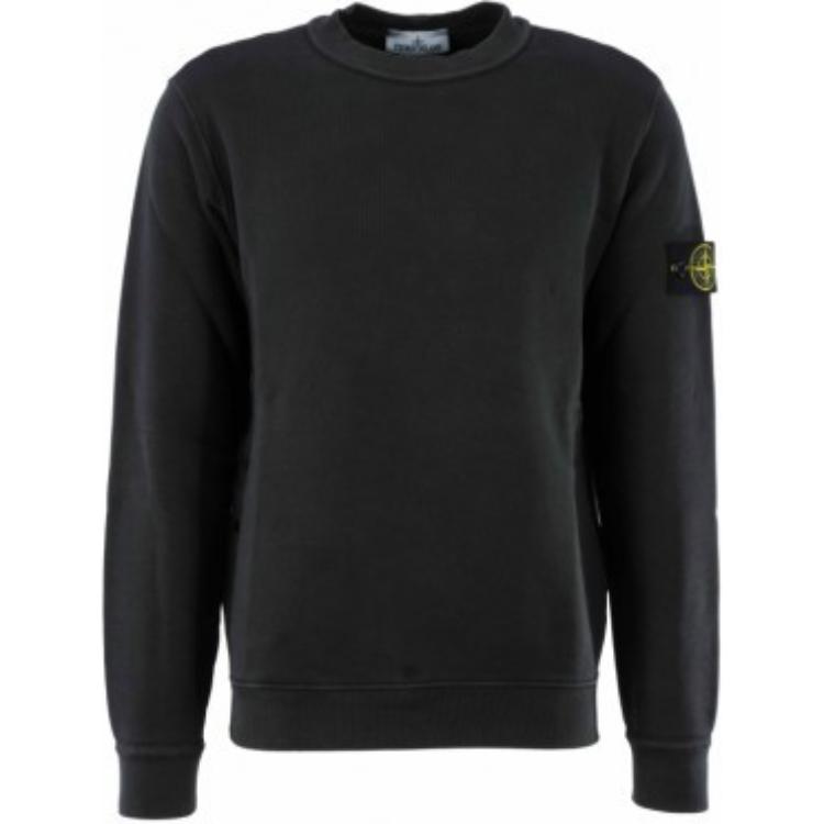 STONE ISLAND Dyed Sweatshirt Lead Grey Men Tops 811561241-V0162