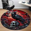 1pc Raven Skull Office Round Area Rug, Under Office Chairs Bedroom Living Room Home Decor, Room Deco, Available in Various Sizes