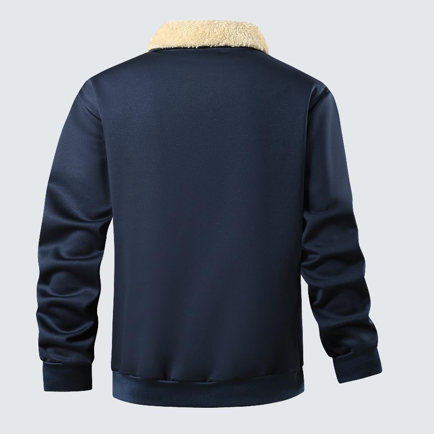 Men's Casual Cargo Long Sleeve Sherpa Lined Jackets With Pockets Outdoor Warm Fall Winter Outwear Jacket Zipper Up Fleece Coats for Men