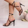 Qualität Damen High Heel Sandalen Große Größe Sommer Sexy Offene Zehen Slingbacks Knöchelriemen Pumps Mode Eleganter Schnallenriemen Dünne Absätze