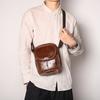 Men'S Leather Simple Shoulder Bag Cowhide Crossbody Bag Large Capacity Ipad Bag Fashion Men'S Bag