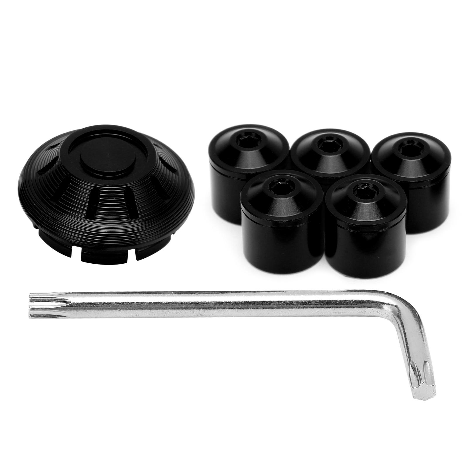 

6 шт. Колпак ступицы мотоцикла Боковая крышка колеса Замена для Piaggio Vespa GTS GTV 250 300 2017-2020Черный