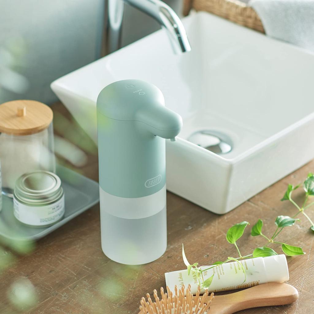 Automatic soap dispenser Compatible with foam hand soap liquid Automatic Dense foam seconds 300ml Waterproof performance IPX3 [Toffy] HW-DS4 (Pale