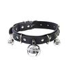 Velké zvonky Choker Límec PU Kůže Klíční kost Kroužek na krk Harajuku Teen Roztomilá služka Hottie Čistá touha Trakční řetěz