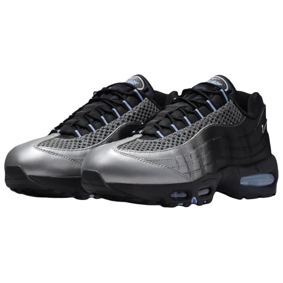 Palace x Nike Air Max 95 Big Bubble - Metalicky stříbrné Unisex tenisky Hliníkově-černé IQ7708-095