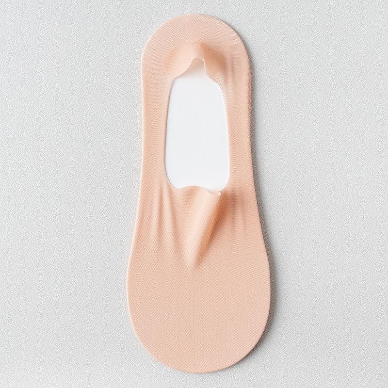 Women's Ultra-Thin Non-Slip Summer Boat Socks: Pure Cotton, Shallow, Heel-Secure, High Heel Compatible