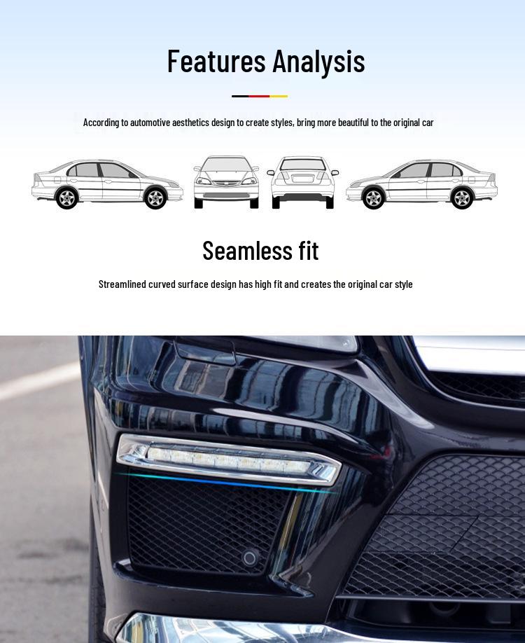 Chrome-Plated Decorative Strip for Mercedes-Benz GL500/GL550: Fog Light, Front Bumper, and Trunk Protector