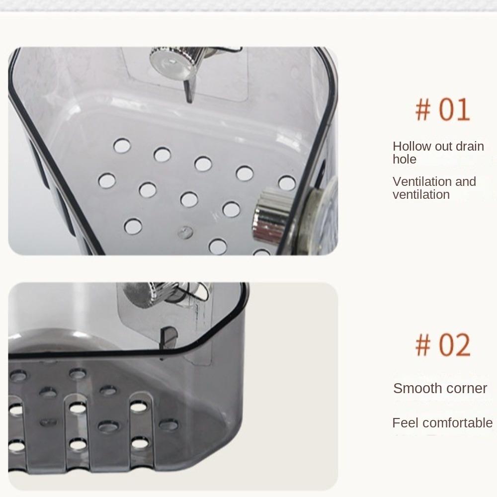 Multi functional Basin Corner Shelf Rotating Sponge Holder Sink Storage Basket  Laundry Room