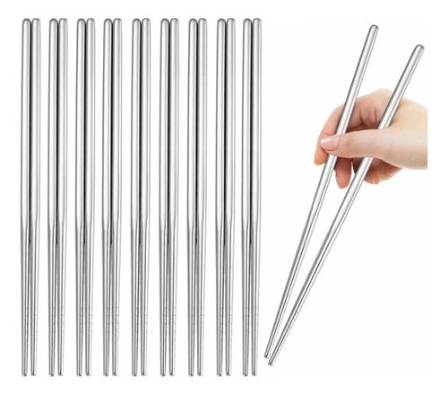 Lightweight Chopsticks Stainless Steel Chopsticks Reusable Easy To Use Nonslip Dishwasher Safe for Home Kitchen Hotel Restaurant