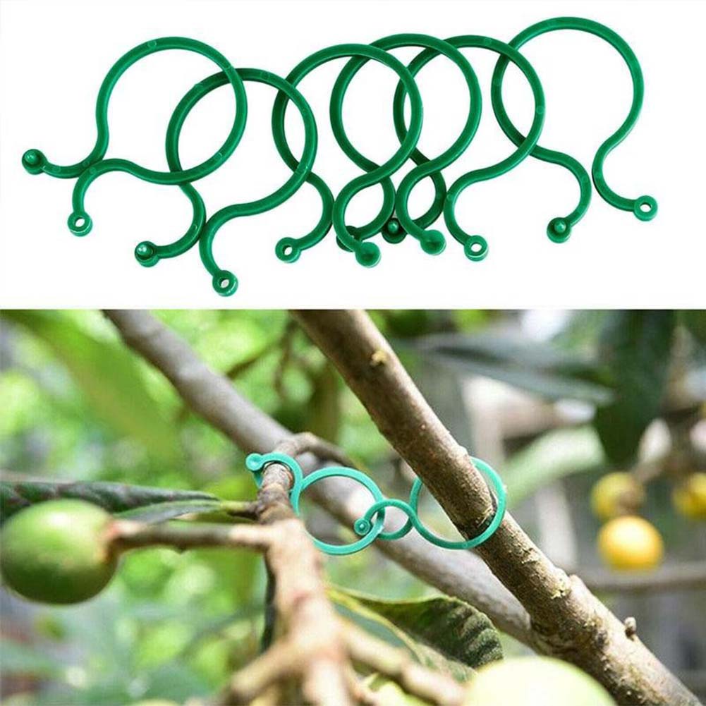 50Pcs Plant Holder Vine Strapping Clips Bundled Buckle Ring Tomato Plant Stand Bracket Tools Household Garden Accessories