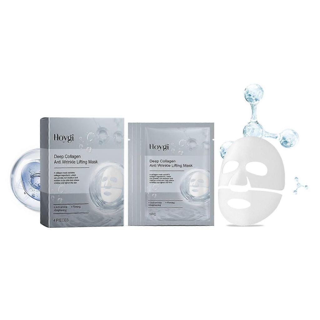 Hoygi Kollagen Anti-Falten-Maske (Box-Set) Feuchtigkeitsspendende, hydrierende, straffende und feine Linien reduzierende Gesichtsmaske