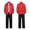 Michael Jackson Bühnenkostüm Set Mit Rotes Pu Leder Für Cosplay Und Auftritt