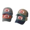 Fashion Hat Children's Color Matching Baseball Cap Fire Truck Embroidery Pattern Hat Boys Curved Edge Cap Breathable Sun Cap