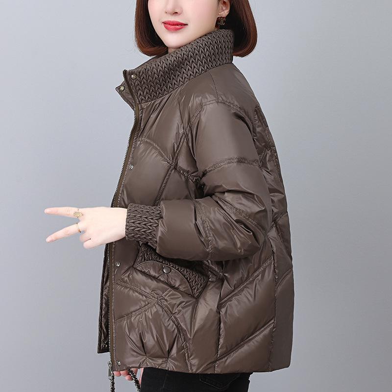 

Women s Lightweight Stand Collar Winter Down Jacket - Age-Reducing, Warm & Fashionable M (recommended for 100-115 jin) красный