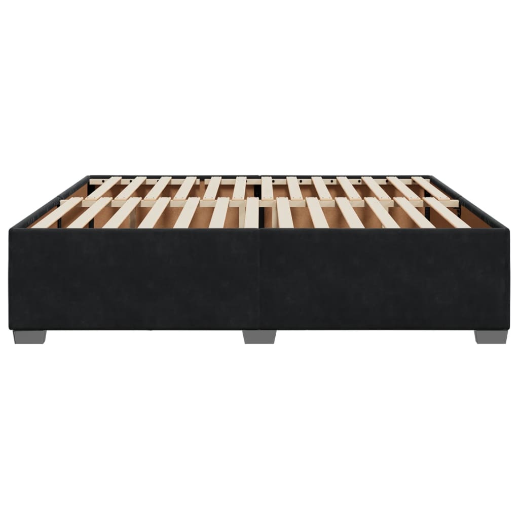 Bed Frame without Mattress Black 200x200 cm Velvet