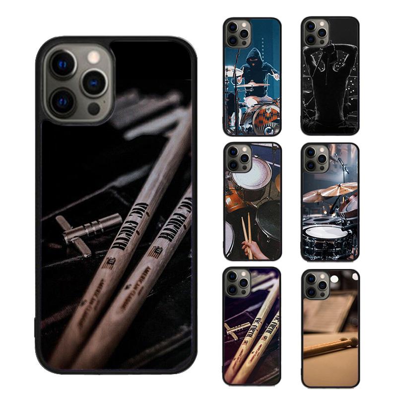 Drum Rock Drummer Musician Drumsticks Phone Case Cover For iPhone 17 Air 15 16 16e 14 13 12 11 Pro Max Coque For Apple PLUS