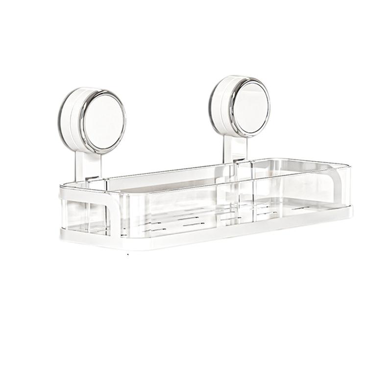 Rotating Suction Cup Storage Rack Wall Mounted Storage Shelf for Kitchen Bathroom Shampoo Shower Gel Holder Household Organizers