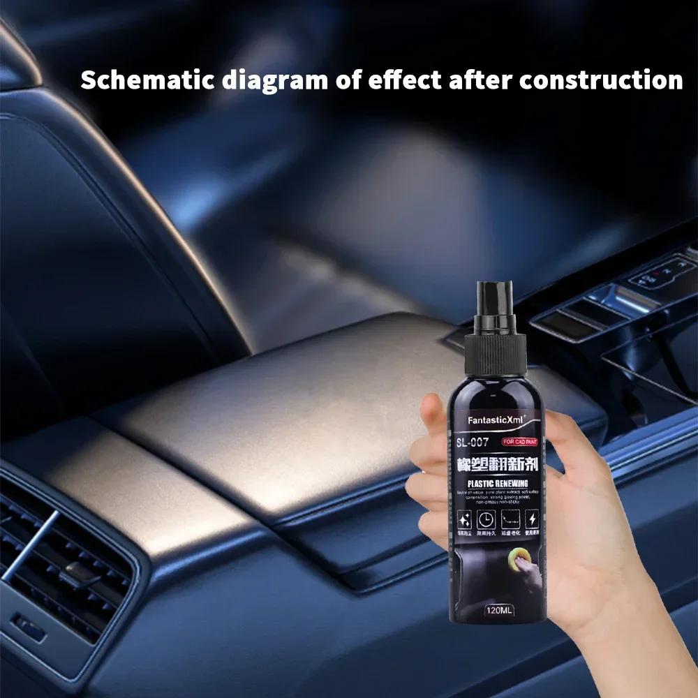 Car Detailer Spray Interior 120ml Protective Car Leather Seat Cleaner All Purpose Solvent Car Cleaning Tools for Motorcycles RVs