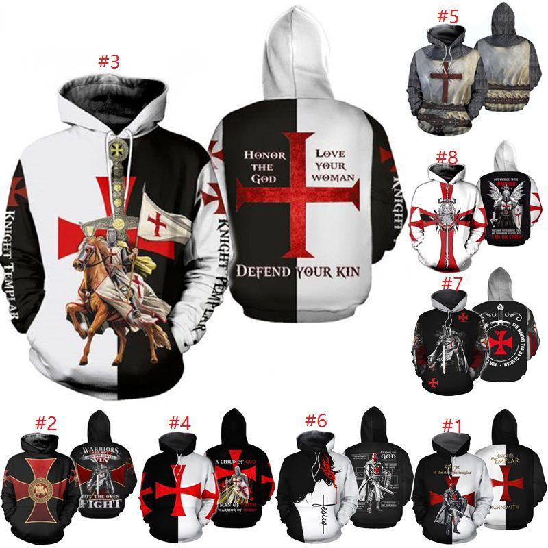 Knight Cross Cosplay Sweatshirt 3d Printed Hoodie Pullover Jacket Suit Costume