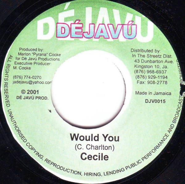 

7inch Record CE CILE - Would You DJV0015 Djav 2001 Jamaica Reggae, Ska & Dub Used