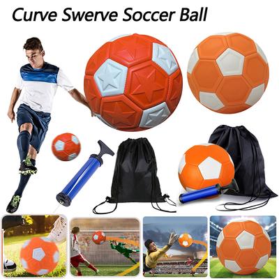 Sport Curve Swerve Fotbal Vysoká viditelnost Kouzelná fotbalová hračka Gumové šňůry Rekreační fotbalové míče Dárek pro fotbalový trénink