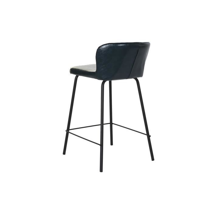 Tabouret noir métal pu (40 x 42,5 x 81,5 cm)