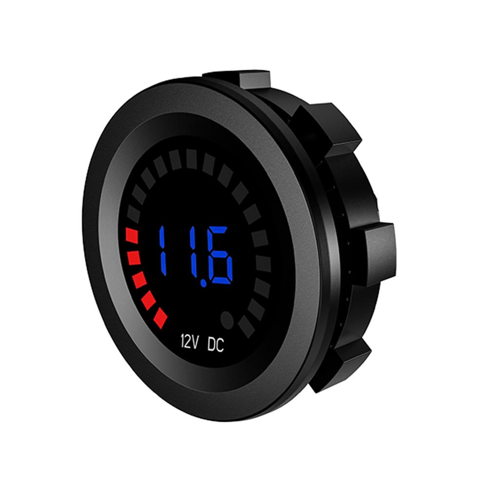 GOFORJUMP Voltmetro Per Auto Digitale Termometro Misuratore Di Temperatura Monitor Batteria Rosso Blu LED Doppio Display 2 In 1 DC 12V 24V Voltmetro Automatico - Foto 9
