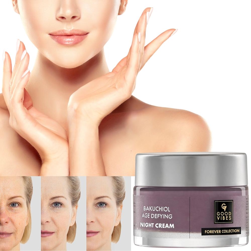 Bakuchiol Age Defying and Wrinkle Night Cream | Natural Retinol For Anti-Ageing and Un-even Skin Tone (45 g)