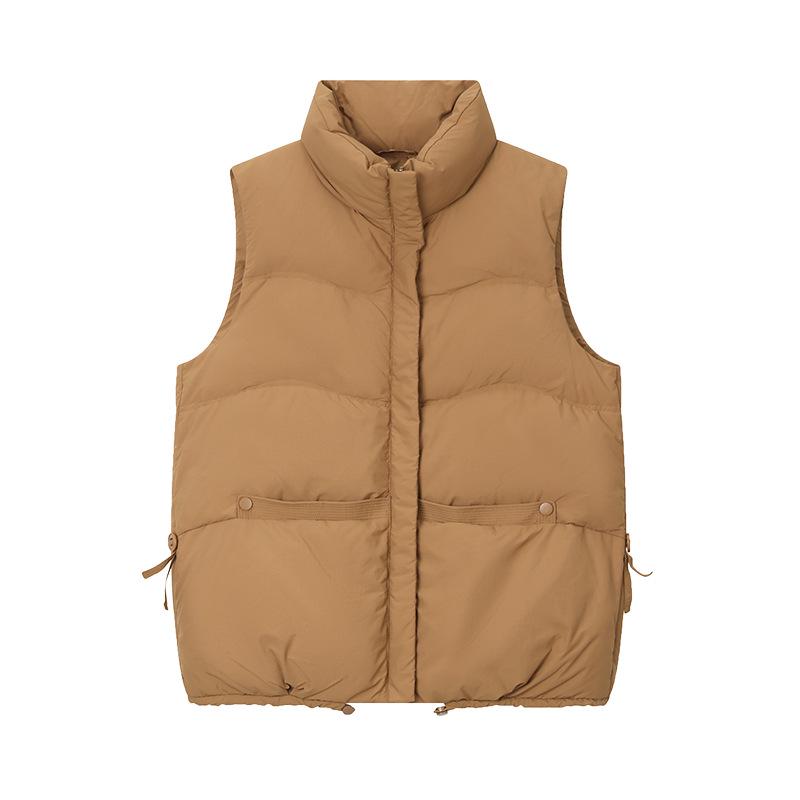 Women's White Duck Down Vest - Autumn/Winter 2024, High-End European Style, Loose Fit for Mom