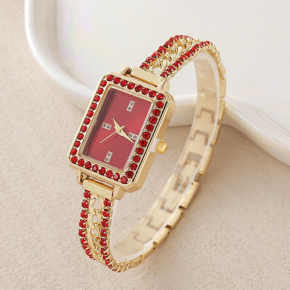 Ladies Watch Bracelet Watch Necklace Gold Watch Bracelet Women S Suit Women красный