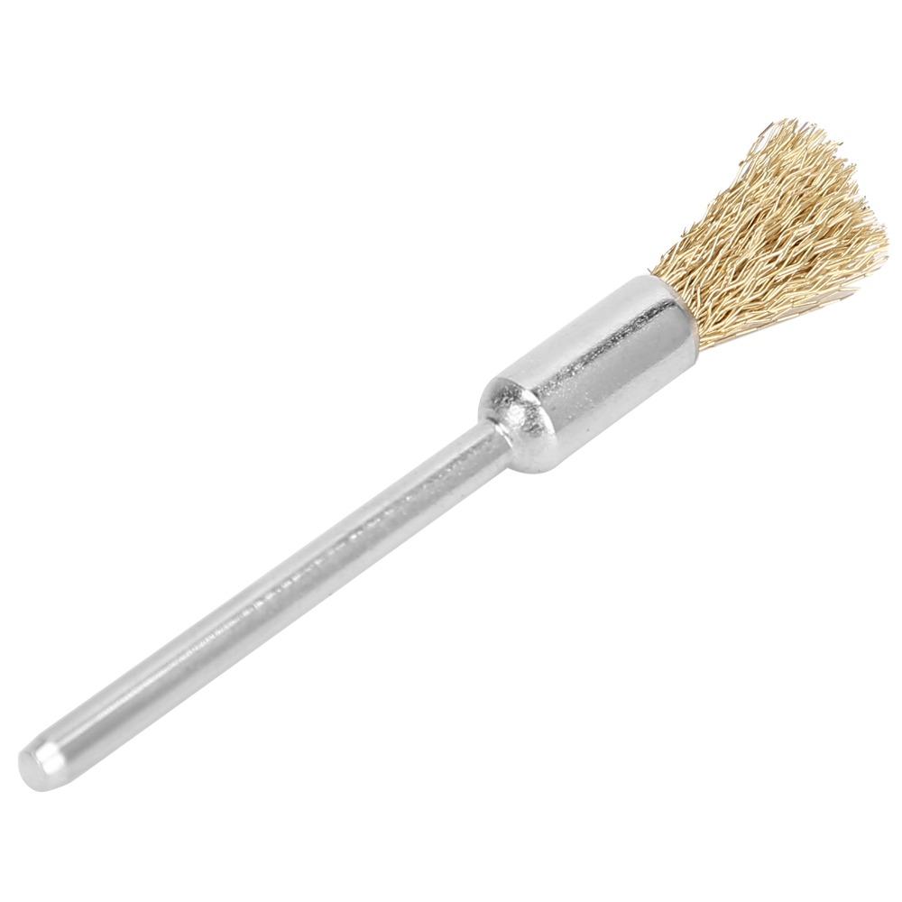 5pcs Brass Wire Bristle Brass Wire Cleaner Brush Nail Drill Bit Cleaner  Daily Tool Cleaning Work
