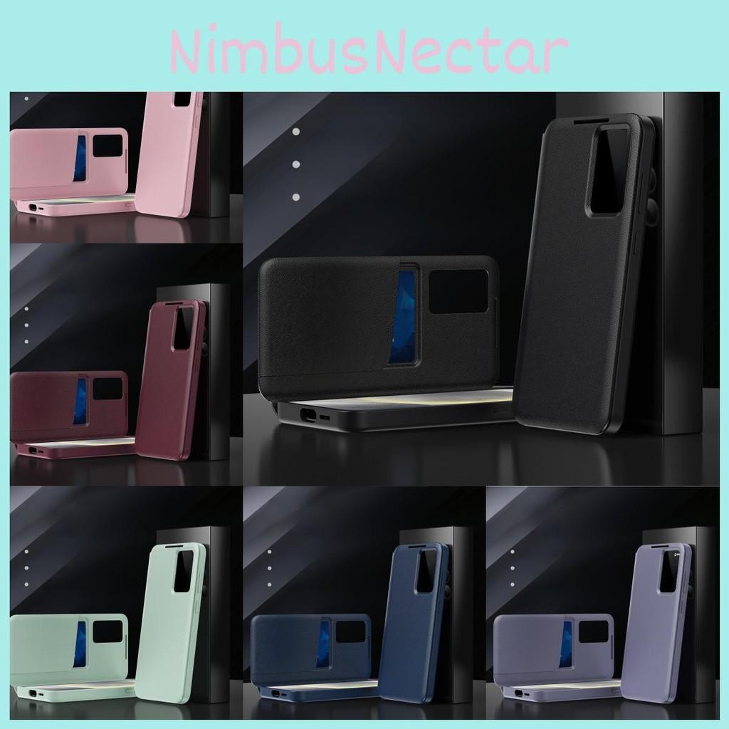 View Window Smart Leather Phone Case With Card Slot For Samsung Galaxy 5g S25