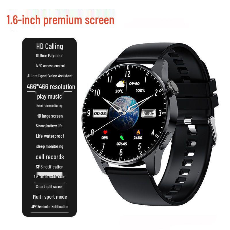 

GT8 Smart Sports Watch: Waterproof Smartwatch with Heart Rate, Blood Pressure & Oxygen Monitoring, Plus Offline Payment Capability.