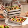Stainless Steel Food Containers Leakproof Stackable with Clear Lids For Camping Home Meal Prep