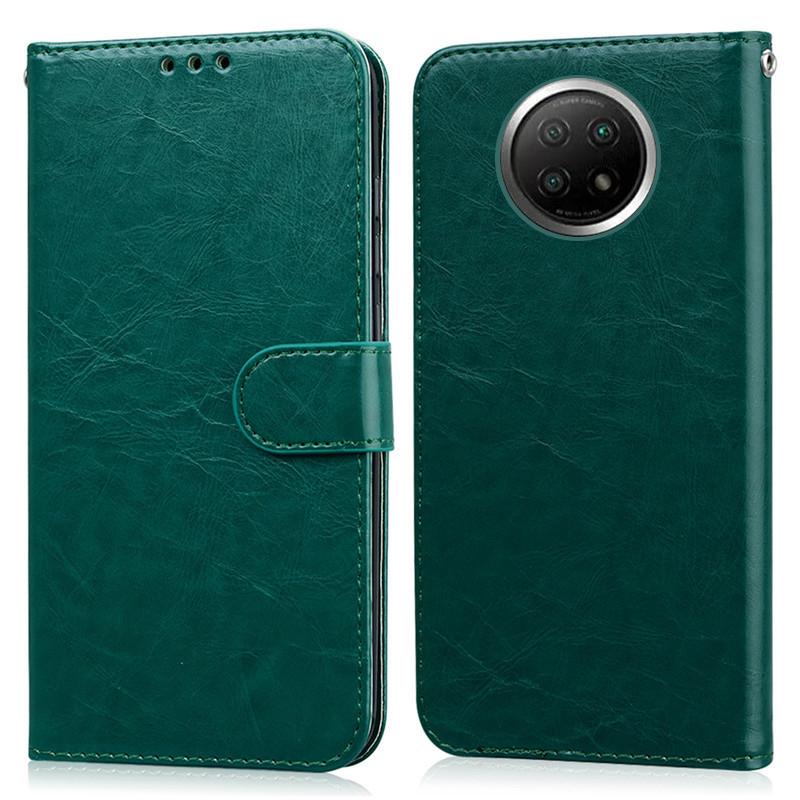 

Leather Wallet Flip Case For Xiaomi Redmi Note 9T 5G Case Card Holder Magnetic Book Cover For Xiomi Redmi Note 9T 9t Case Coque Redmi 9T темно-зелений колір