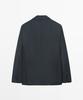 Massimo Dutti Striped Wool Blend Suit Blazer