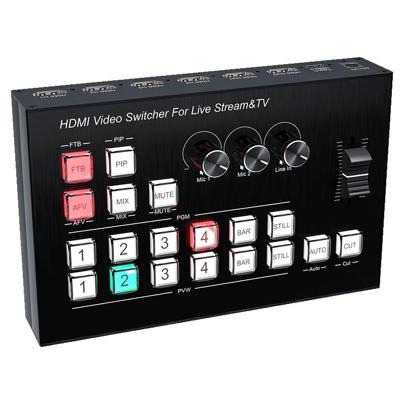 

Відеосвітчер для прямої трансляції HDMI Tongsani TD600H4
