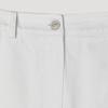She Smiss White Flap Pocket Wide Cotton Pants Swwslp11100 Ow